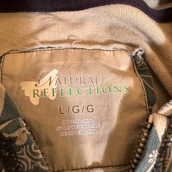 Natural Reflections Patterned Zip-Up Jacket - Picture 3 of 9